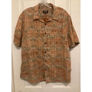 VatPave Mens XL Short Sleeve Patterned Cotton Viscose Shirt